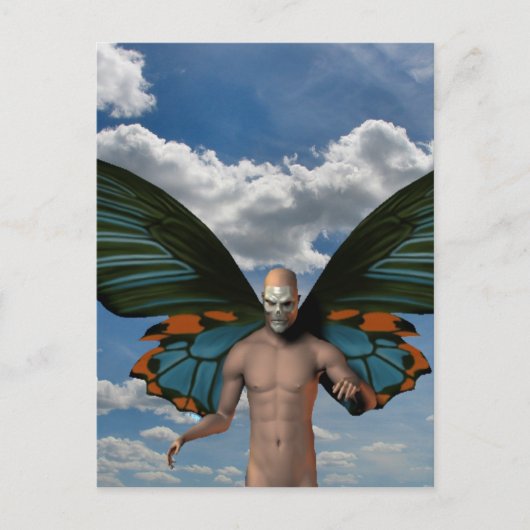 Skull Butterfly Postkarte (Vorderseite)