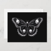 Skull Butterfly Postkarte (Vorne/Hinten)