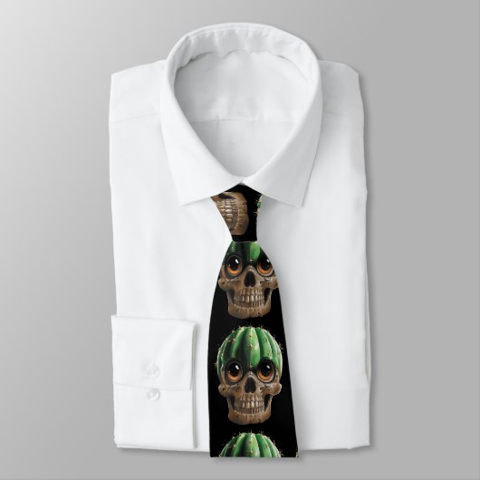 Skull Cactus Tie Krawatte (Gebunden)