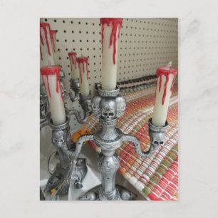 Skull Candelabra Postkarte