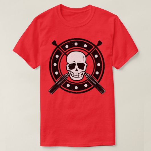 Skull Canoe Canoeing Lover Pirate Lover Geschenk I T-Shirt (Design vorne)