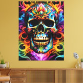 Skull Canvas Print Leinwanddruck (Insitu (Wohnzimmer))