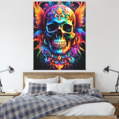 Skull Canvas Print Leinwanddruck (Insitu (Schlafzimmer))