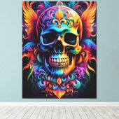 Skull Canvas Print Leinwanddruck (Insitu (Holzboden))