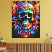 Skull Canvas Print Leinwanddruck (Insitu (Wohnzimmer))