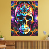 Skull Canvas Print Leinwanddruck (Insitu (Wohnzimmer))