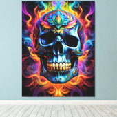 Skull Canvas Print Leinwanddruck (Insitu (Holzboden))