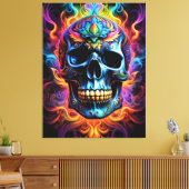 Skull Canvas Print Leinwanddruck (Insitu (Wohnzimmer))