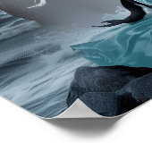 Skull Cat Shadow Work Hexchy AI Art Matt Value Poster (Ecke)