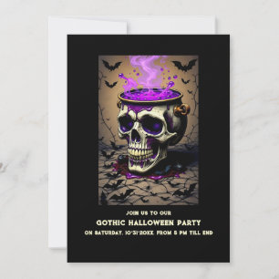 Skull Cauldron dunkles Spuk Gothic-Halloween-Party