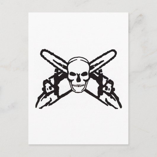 Skull & Chainsaws Postkarte (Vorderseite)