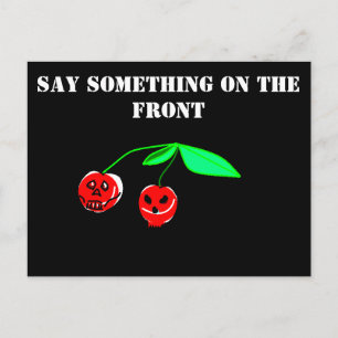 Skull Cherries Postcard Postkarte