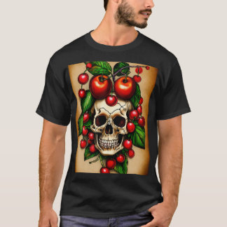 Skull Cherries Tattoo T-Shirt