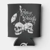 Skull Cherry Spooky und Sweet Gothic Halloween Dosenkühler (Vorderseite)