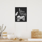 Skull Cherry Spooky und Sweet Gothic Halloween Poster (Küche)