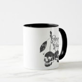 Skull Cherry Spooky und Sweet Gothic Halloween Tasse (VorderseiteRechts)