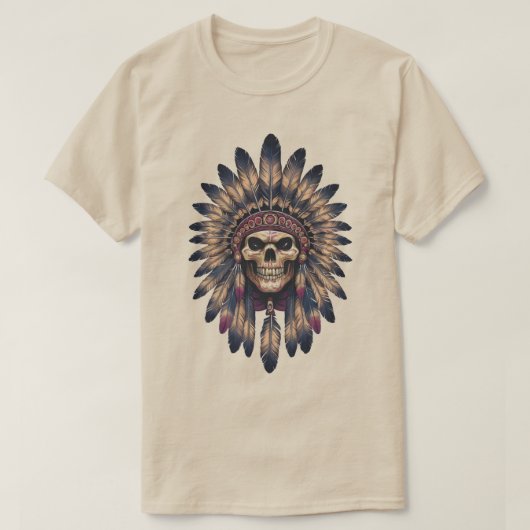 Skull Chief Native American T-Shirt (Design vorne)