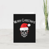 Skull Christmas Santa - Creepy Christmas Karte (Vorderseite)