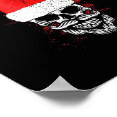 Skull Christmas Santa - Creepy Christmas Poster (Ecke)