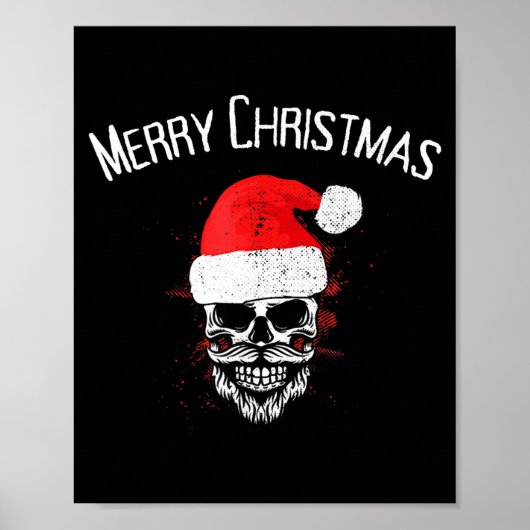 Skull Christmas Santa - Creepy Christmas Poster (Vorne)