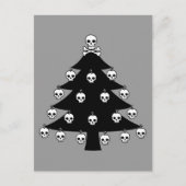 Skull Christmas Tree Feiertagspostkarte (Vorderseite)