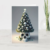 Skull Christmas Tree Karte (Vorderseite)