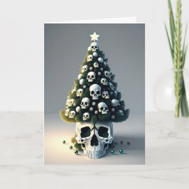 Skull Christmas Tree Karte