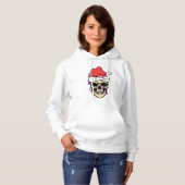 Skull Christmas Tree Lights Hoodie (Vorne ganz)
