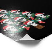 Skull Christmas Tree Pajama Cool Skeleton Santa Fotodruck (Ecke)
