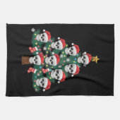 Skull Christmas Tree Pajama Cool Skeleton Santa Geschirrtuch (Horizontal)