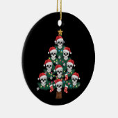 Skull Christmas Tree Pajama Cool Skeleton Santa Keramik Ornament (Rechts)