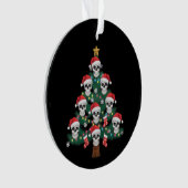 Skull Christmas Tree Pajama Cool Skeleton Santa Ornament (Vorderseite)