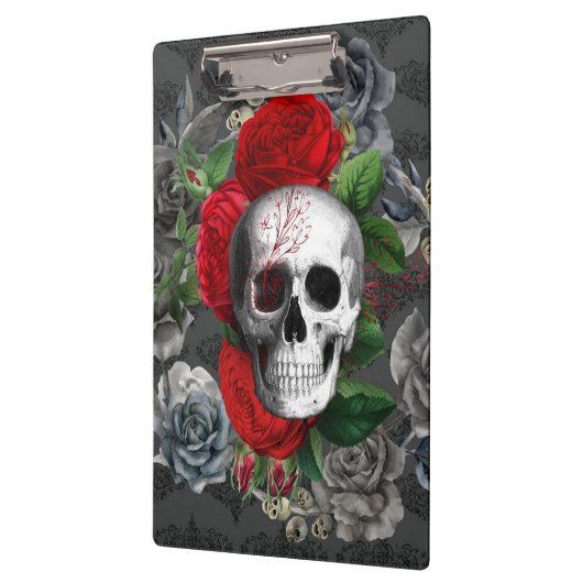 Skull Clipboard Klemmbrett (Links)