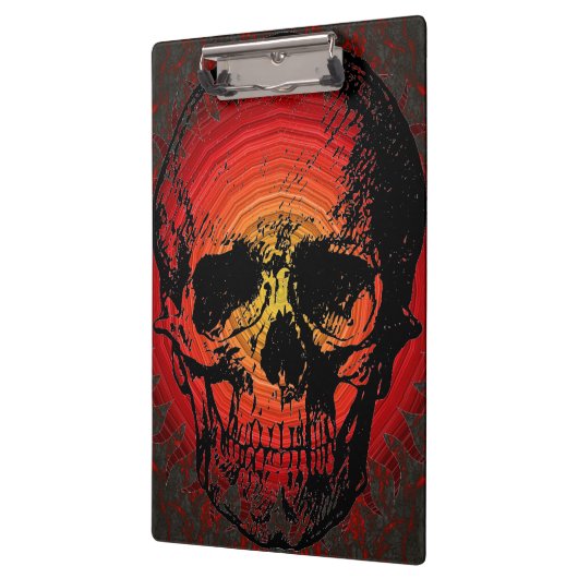 Skull Clipboard Klemmbrett (Links)