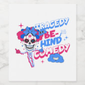 Skull Clown Weinetikett (Einzelnes Label)