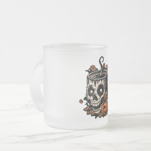 Skull Coffee Tasse Halloween (Vorderseite Links)