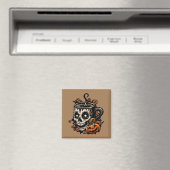 Skull Coffee Tasse Halloween Magnet (In Situ (Geschirrspüler))