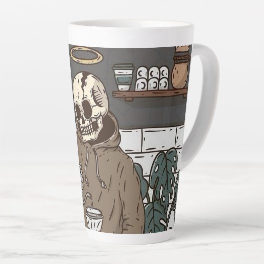 Skull Coffee Time Cup Milchtasse (Rechte Ecke)