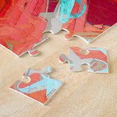 Skull Colorful Pop Art Psychedelic Surreal Artwork Puzzle (Seite)