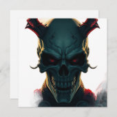Skull Comic Style Illustration Fantasy Art Card (Vorne/Hinten)