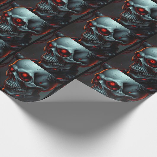 Skull Comic Style Illustration Fantasy Art Geschenkpapier (Ecke)
