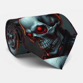 Skull Comic Style Illustration Fantasy Art Krawatte (Gerollt)