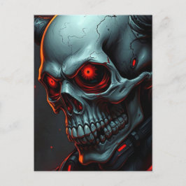 Skull Comic Style Illustration Fantasy Art Postkarte