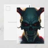 Skull Comic Style Illustration Fantasy Art Postkarte (Vorne/Hinten)