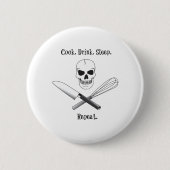 Skull Cook Sprichwort Button (Vorderseite)