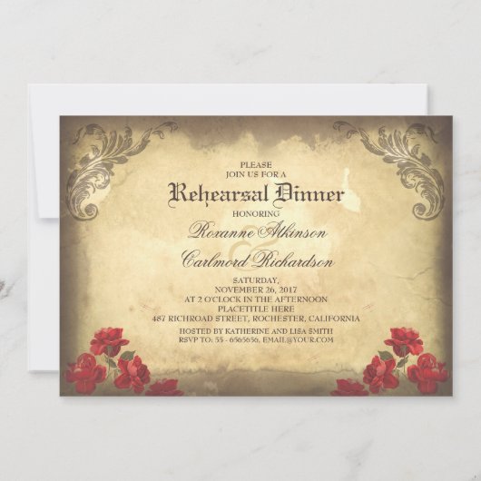 Skull Couple Day The Dead Probe Dinner Einladung (Rückseite)