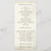 Skull Couple Deadly Hübsche Hochzeitsprogramme Programm (Rückseite)