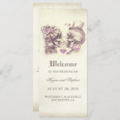 Skull Couple Deadly Hübsche Hochzeitsprogramme Programm (Vorne/Hinten)