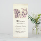 Skull Couple Deadly Hübsche Hochzeitsprogramme Programm (Stehend Vorderseite)