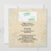 Skull Couple mit Rose Gothic Halloween Hochzeit Einladung (Rückseite)